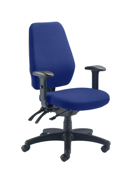 TC Endurance Operator Chair with Adjustable Arms - Royal Blue