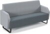 Dams Encore² Low Back 3 Seater Sofa 1800mm Wide with Black Sled Frame - Elapse Grey & Late Grey