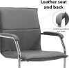 Dams Essen Stackable Faux Leather Cantilever Meeting Room Chair - Grey