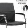 Dams Essen Stackable Faux Leather Cantilever Meeting Room Chair - Black