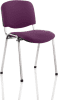 Dynamic ISO Chrome Frame Stacking Conference Chair - Bespoke Fabric - Tansy Purple
