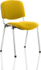 Dynamic ISO Chrome Frame Stacking Conference Chair - Bespoke Fabric - Senna Yellow