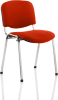 Dynamic ISO Chrome Frame Stacking Conference Chair - Bespoke Fabric - Tabasco Orange