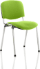 Dynamic ISO Chrome Frame Stacking Conference Chair - Bespoke Fabric - Myrrh Green