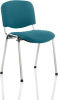 Dynamic ISO Chrome Frame Stacking Conference Chair - Bespoke Fabric - Maringa Teal