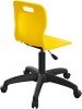 Titan Swivel Senior Chair with Black Base - (11+ Years) 460-560mm Seat Height - Yellow