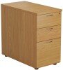 TC Desk High Pedestal 3 Drawers 800mm Deep - Nova Oak