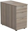 TC Desk High Pedestal 3 Drawers 800mm Deep - Grey Oak