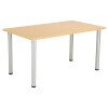 TC One Fraction Plus Rectangular Meeting Table - 1400 x 800mm - Oak