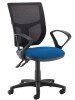 Dams Jota Mesh Back Fixed Arms Operator Chair - Blue