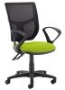 Dams Jota Mesh Back Fixed Arms Operator Chair - Green