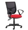 Dams Jota Mesh Back Fixed Arms Operator Chair - Red