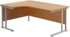 TC Twin Leg Corner Desk 1600 x 1200mm - Nova Oak