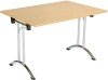 TC One Union Folding Rectangular Table - 1200 x 700mm - Nova Oak