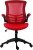 TC Marlos Mesh Back Chair with Folding Arms - Red