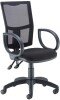 TC Calypso II Mesh Chair with Fixed Arms - Black