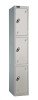 Probe Three Door Single Steel Locker - 1780 x 460 x 460mm - Silver (RAL 9006)