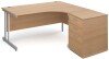 Gentoo Corner Desk with Twin Cantilever Legs - 1600 x 1200mm & Desk High Pedestal - Right