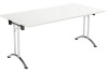 TC One Union Folding Rectangular Table - 1600 x 700mm - White