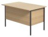 TC Eco 18 Rectangular Desk with Straight Legs and 2 Drawer Fixed Pedestal - 1200mm x 750mm - Sorano Oak
