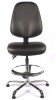 Chilli High Back Vinyl Draughtsman Operator Chair - Black