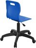 Titan Swivel Junior Chair with Black Base - (6-11 Years) 355-420mm Seat Height - Blue