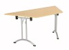 TC One Union Folding Trapezoidal Top Table - 1600 x 800mm - Nova Oak