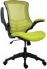 TC Marlos Mesh Back Chair with Folding Arms - Green