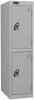 Probe Low Single Two Door Steel Lockers - 1210 x 305 x 305mm - Silver (RAL 9006)