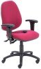 TC Calypso Ergo Chair with Adjustable Arms - Claret