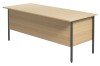 TC Eco 18 Rectangular Desk with Straight Legs, 2 and 3 Drawer Fixed Pedestals - 1800mm x 750mm - Sorano Oak