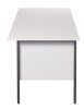 TC Eco 18 Rectangular Desk with Straight Legs and 3 Drawer Fixed Pedestal - 1800mm x 750mm - White