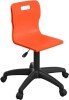 Titan Swivel Senior Chair with Black Base - (11+ Years) 460-560mm Seat Height - Orange