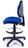 Chilli Medium Back Draughtsman Operator Chair with Adjustable Arms - Blue