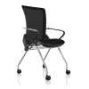 Comfort Lii Visitor Chair Black Frame Polished Chrome Base - Black