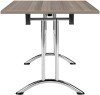TC One Union Folding Rectangular Table - 1200 x 700mm - Grey Oak