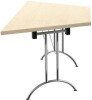 TC One Union Folding Trapezoidal Top Table - 1600 x 800mm - Maple (8-10 Week lead time)