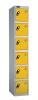 Probe Six Door Single Steel Lockers - 1780 x 305 x 460mm - Yellow (RAL 1004)