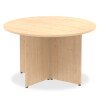 Dynamic Impulse Arrowhead Leg Round Table 1200 x 1200mm - Maple