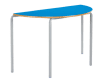 Metalliform Crushed Bent Semi-Circular Table - PU Edge - 1200mm