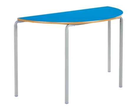 Metalliform Crushed Bent Semi-Circular Table - PU Edge - 1200mm