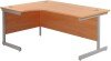 TC Single Leg Corner Desk 1600 x 1200mm - Beech