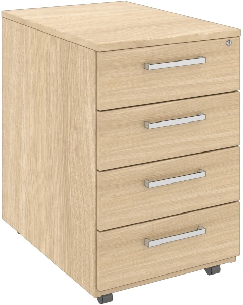 Elite 4 Drawer Narrow Mobile Pedestal - System Drawer 298 x 600mm