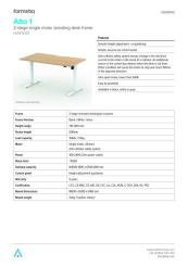 Alto 1 Desk Specification