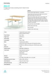 Alto 2 Bench Specification