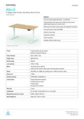 Alto 2 Desk Specification