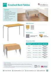 Metalliform Crushed Bent Rectangular Table