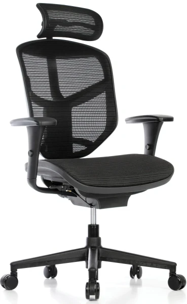 Comfort Project Enjoy Mesh Chair with Headrest - Black