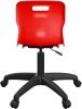 Titan Swivel Senior Chair with Black Base - (11+ Years) 460-560mm Seat Height - Red