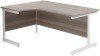 TC Single Leg Corner Desk 1800 x 1200mm - Grey Oak